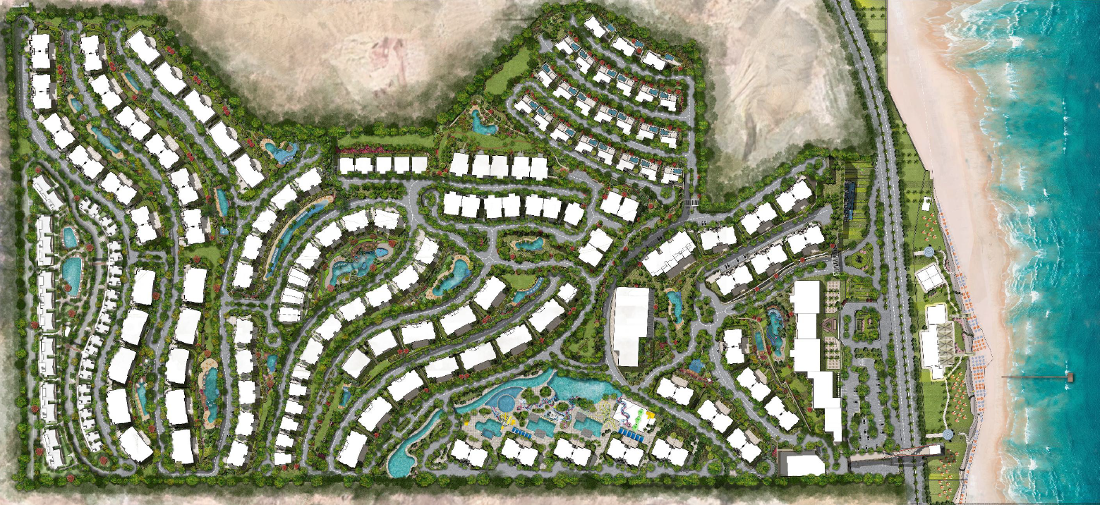 جبل السخنة - ممشى البحر master plan