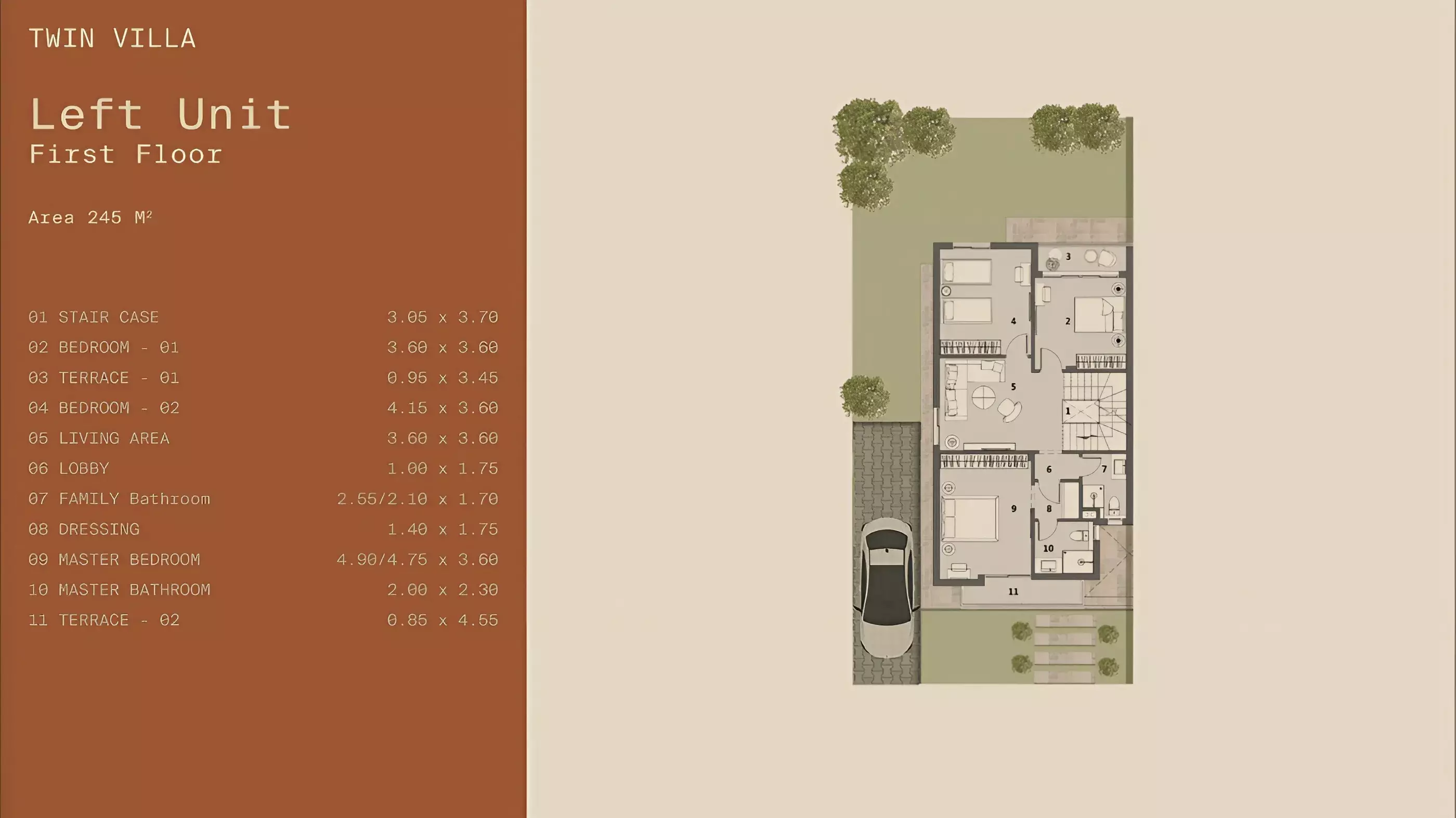 تاون هاوس · 3 غرف · 195–245 م² في Q Hills 3