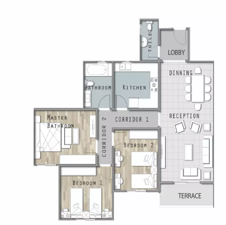 Apartment · 3 Bedrooms · 146–237 m² in Sueno 3