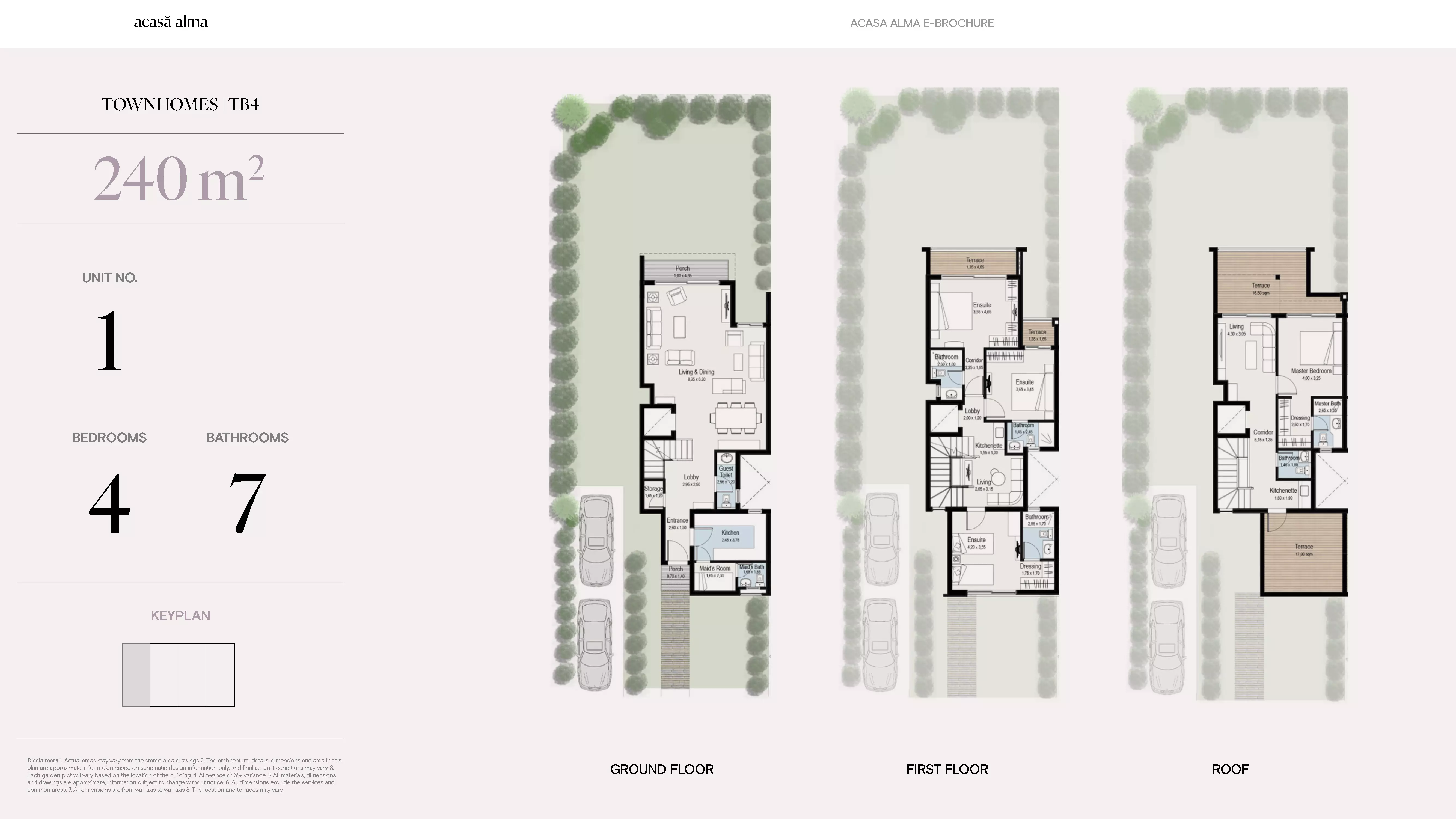 Townhouse · 4 Bedrooms · 220–240 m² in كمبوند اكاسا الما التجمع السادس 2026 Compound Acasa Alma New Cairo 2