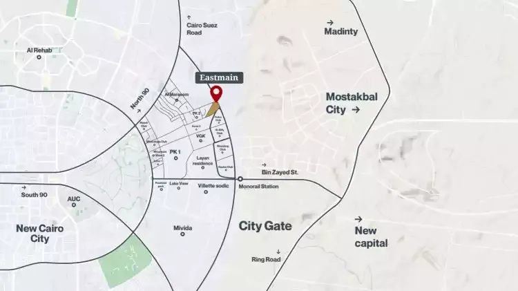 Mall Eastmain New Cairo master plan