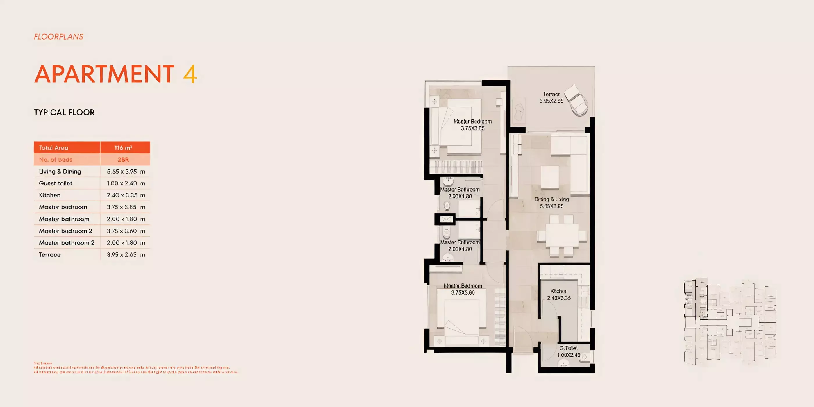 Apartment · 2 Bedrooms · 116 m² in Parkway Residence - Hyde Park 2