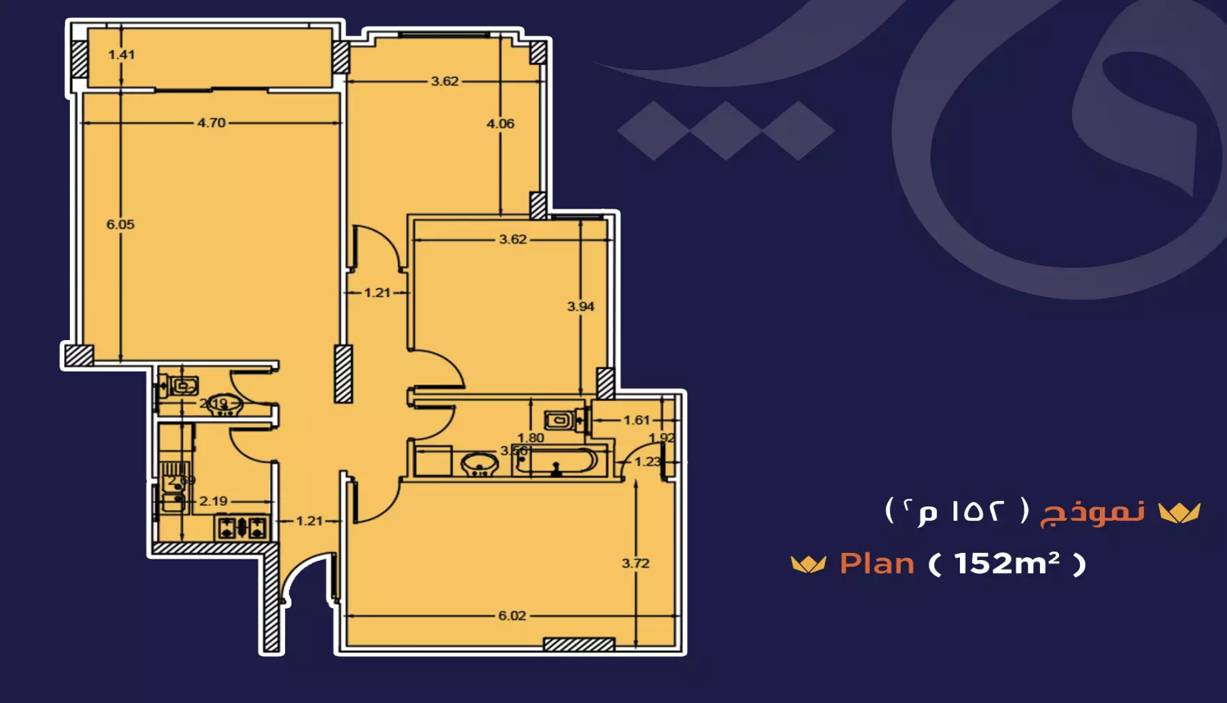 شقة · 3 غرف · 152 م² في Rajj Compound New Cairo