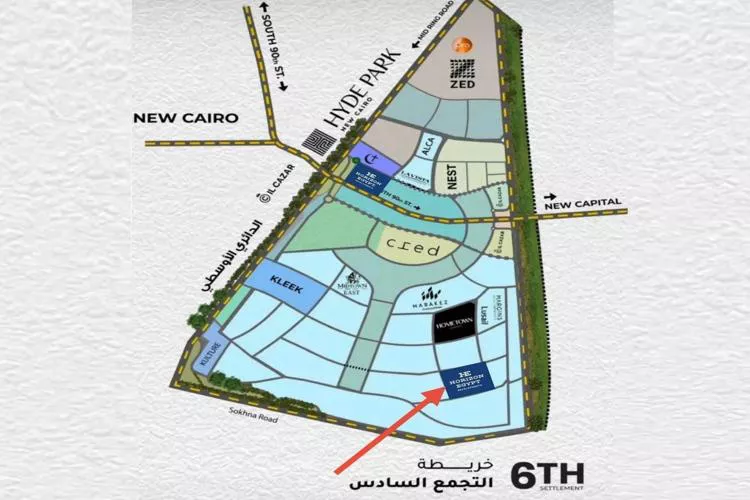 كمبوند سعادة بوتيك التجمع السادس master plan