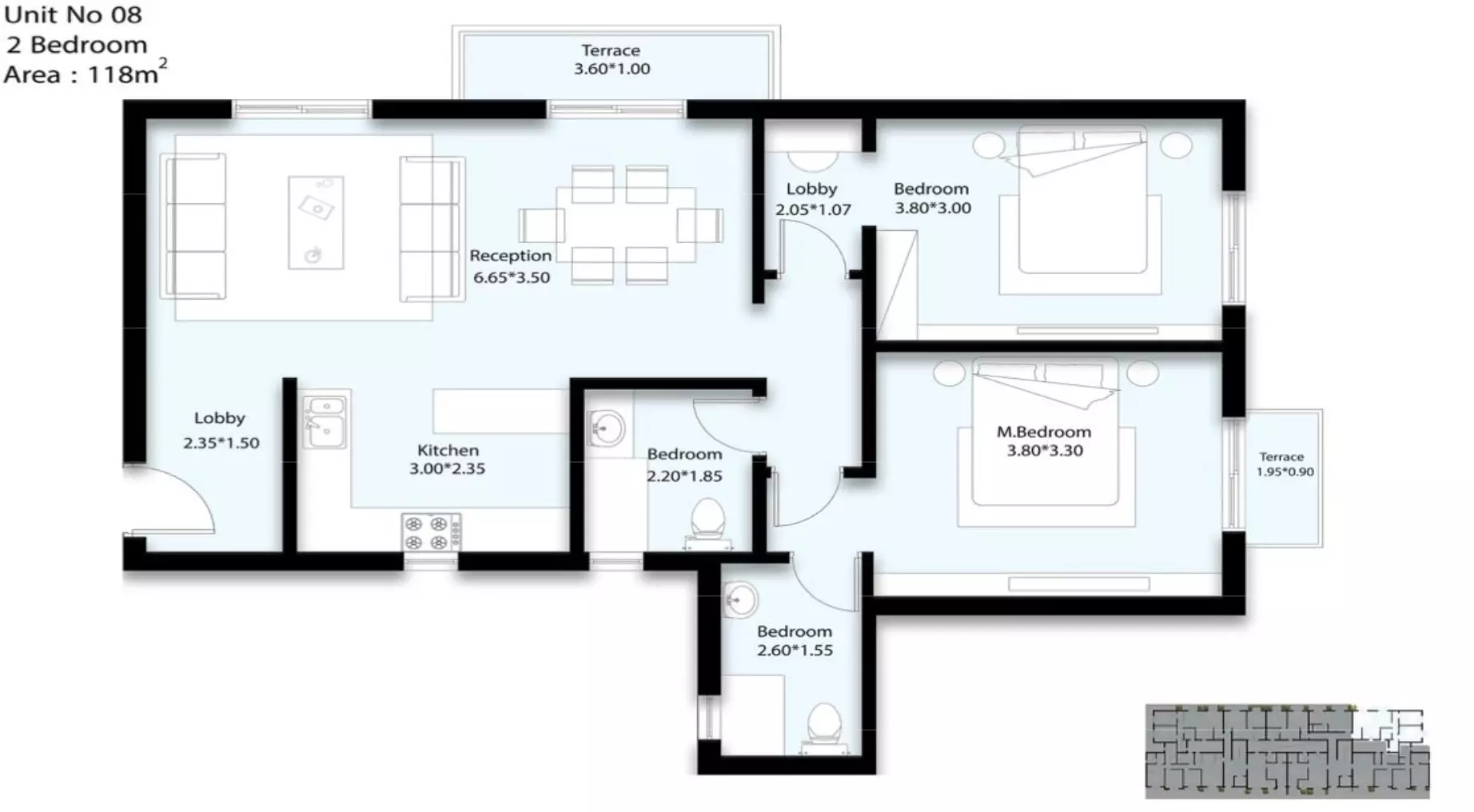 Apartment · 2 Bedrooms · 107–133 m² in كمبوند نوشن التجمع الخامس 2026 Compound Notion New Cairo 3