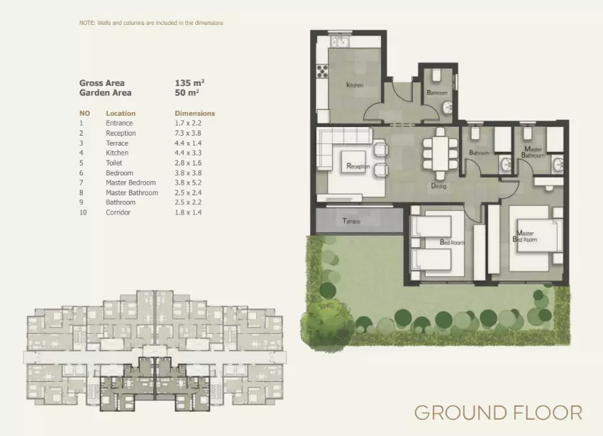 شقة · غرفتين · 120–154 م² في كمبوند كاسيل لاند مارك العاصمة الادارية 2026 Castle Landmark New Capital 2