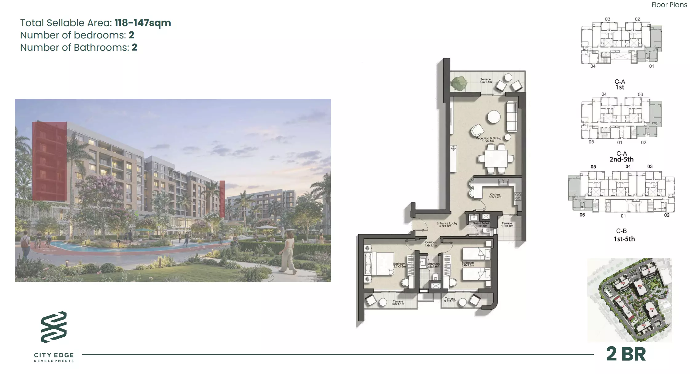 Apartment · 2 Bedrooms · 97–147 m² in كمبوند لاش فالي التجمع الخامس 2026 Compound Lush Valley New Cairo 4