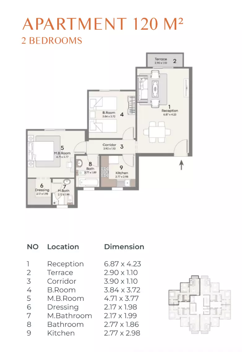 شقة · غرفتين · 120–134 م² في Invest in Canyon 8 Compound With Flexible Plans 2026 2