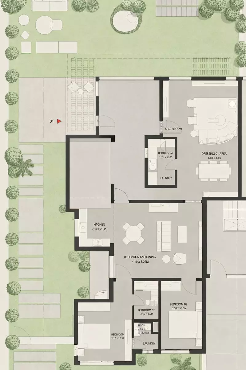 Apartment · 2 Bedrooms · 122–126 m² in O Views 2