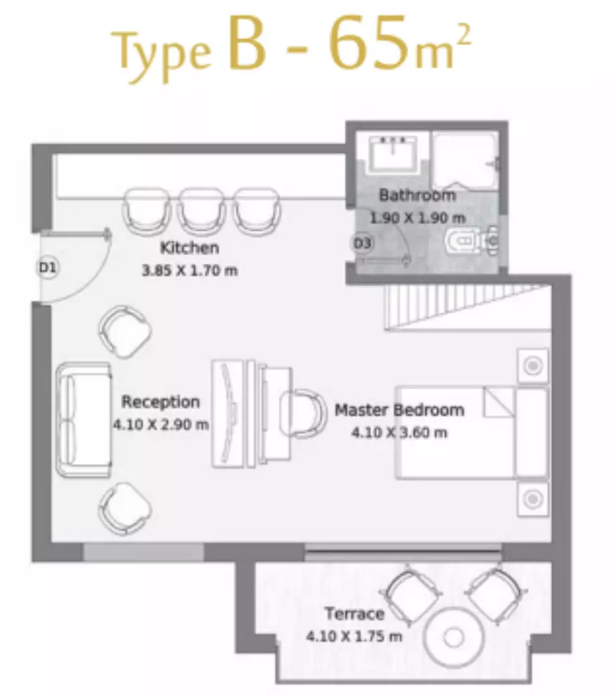 Apartment · 1 Bedroom · 65–75 m² in Remal North Coast Village 3