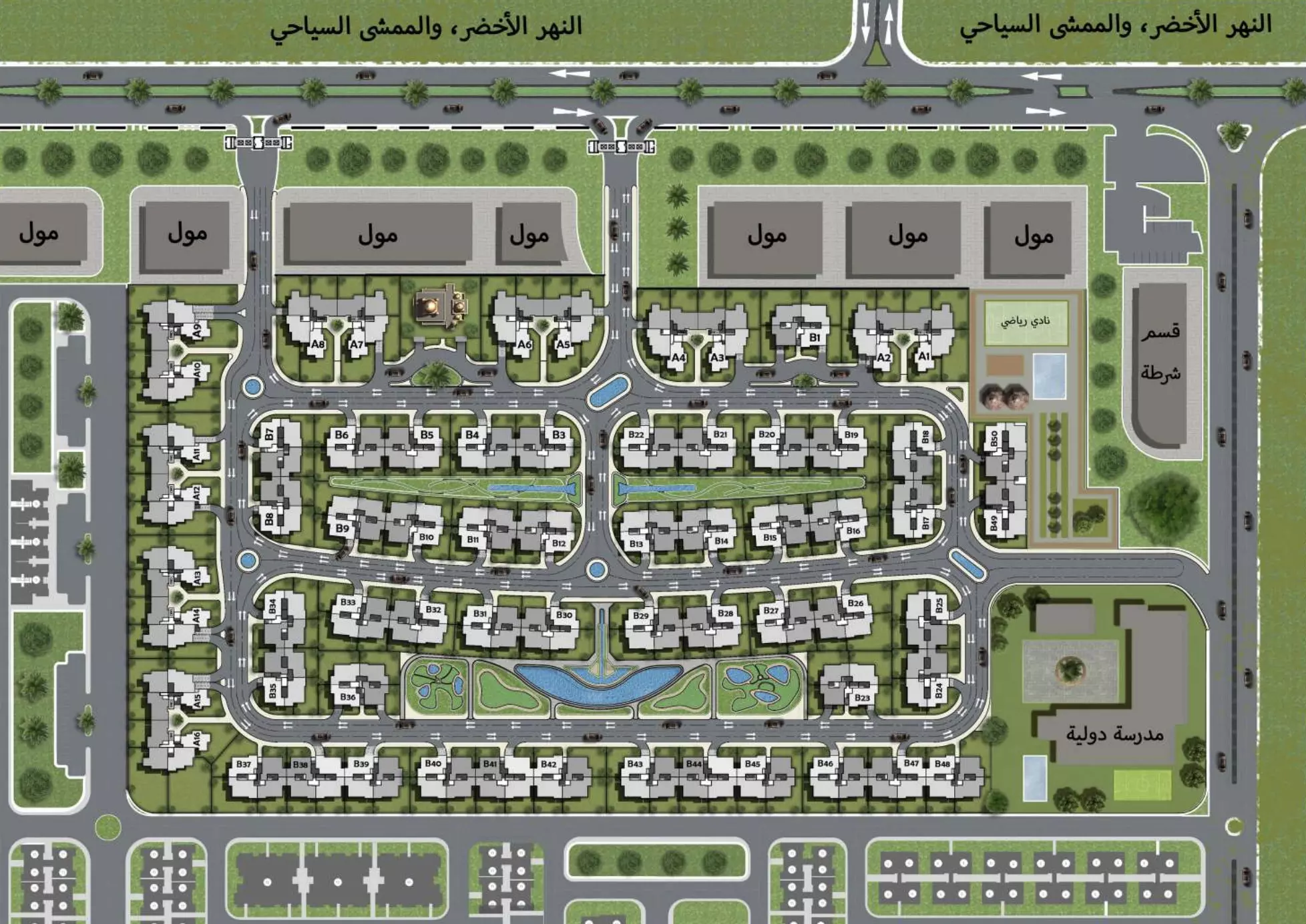 كمبوند اب ويست 6 أكتوبر master plan