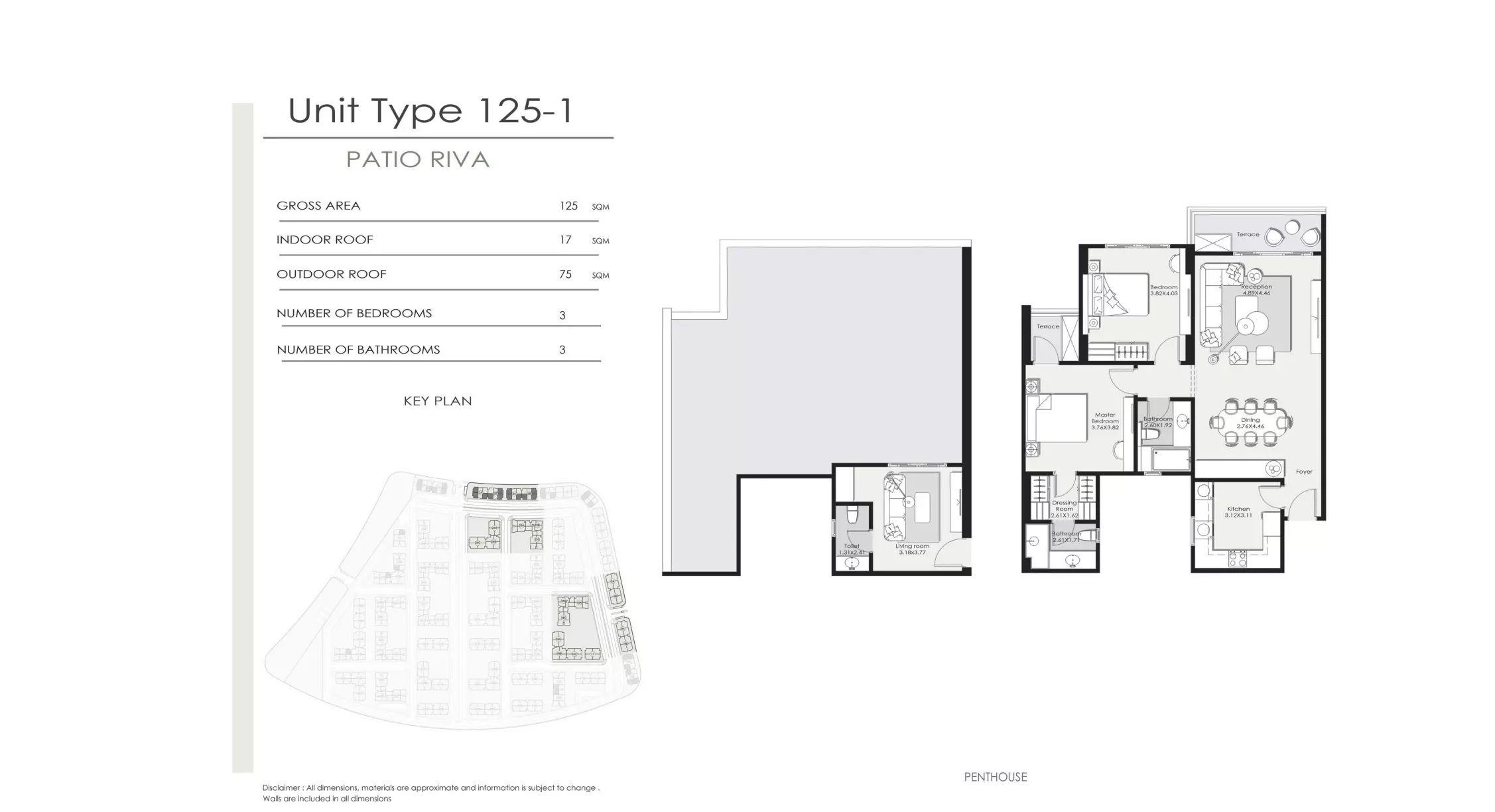 بنتهاوس · 3 غرف · 123–137 م² في El Patio Riva Compound by La Vista 3