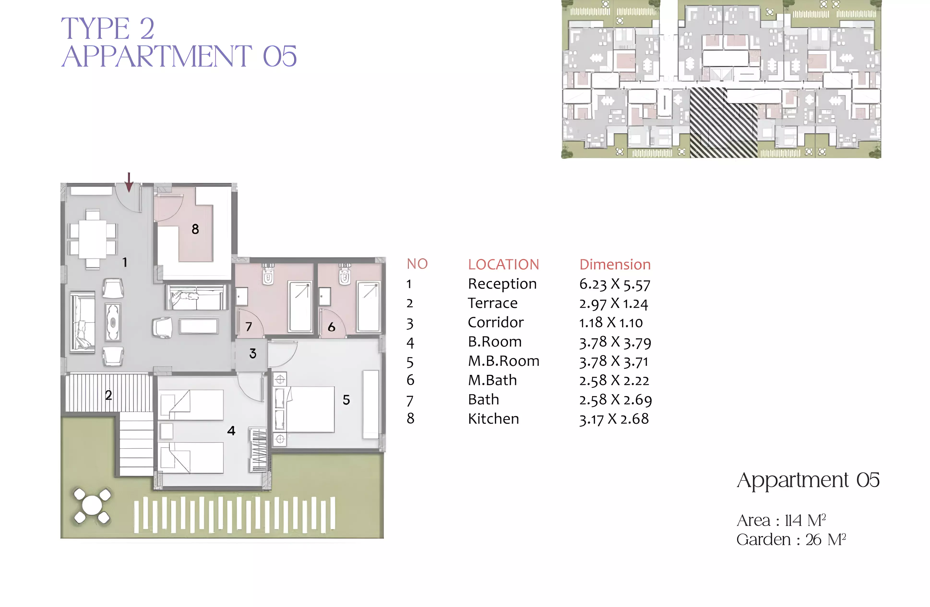 Apartment · 2 Bedrooms · 104–120 m² in كمبوند ايلين التجمع الخامس 2026 Compound Elen New Cairo 3