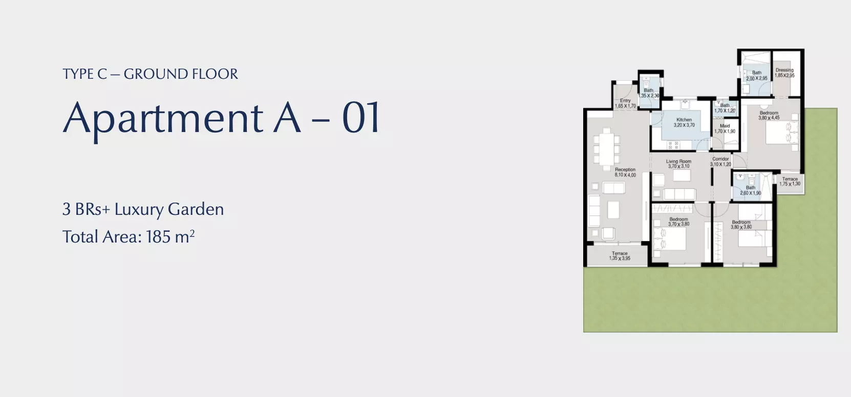 شقة · 3 غرف · 145–205 م² في كمبوند بلو تري التجمع الخامس 2026 Compound Blue Tree New Cairo 3