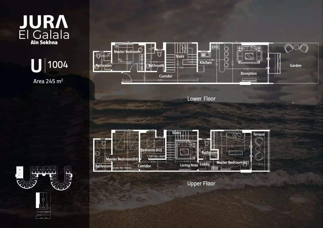 Duplex · 3 Bedrooms · 228–245 m² in Jura el galala el sokhna 2