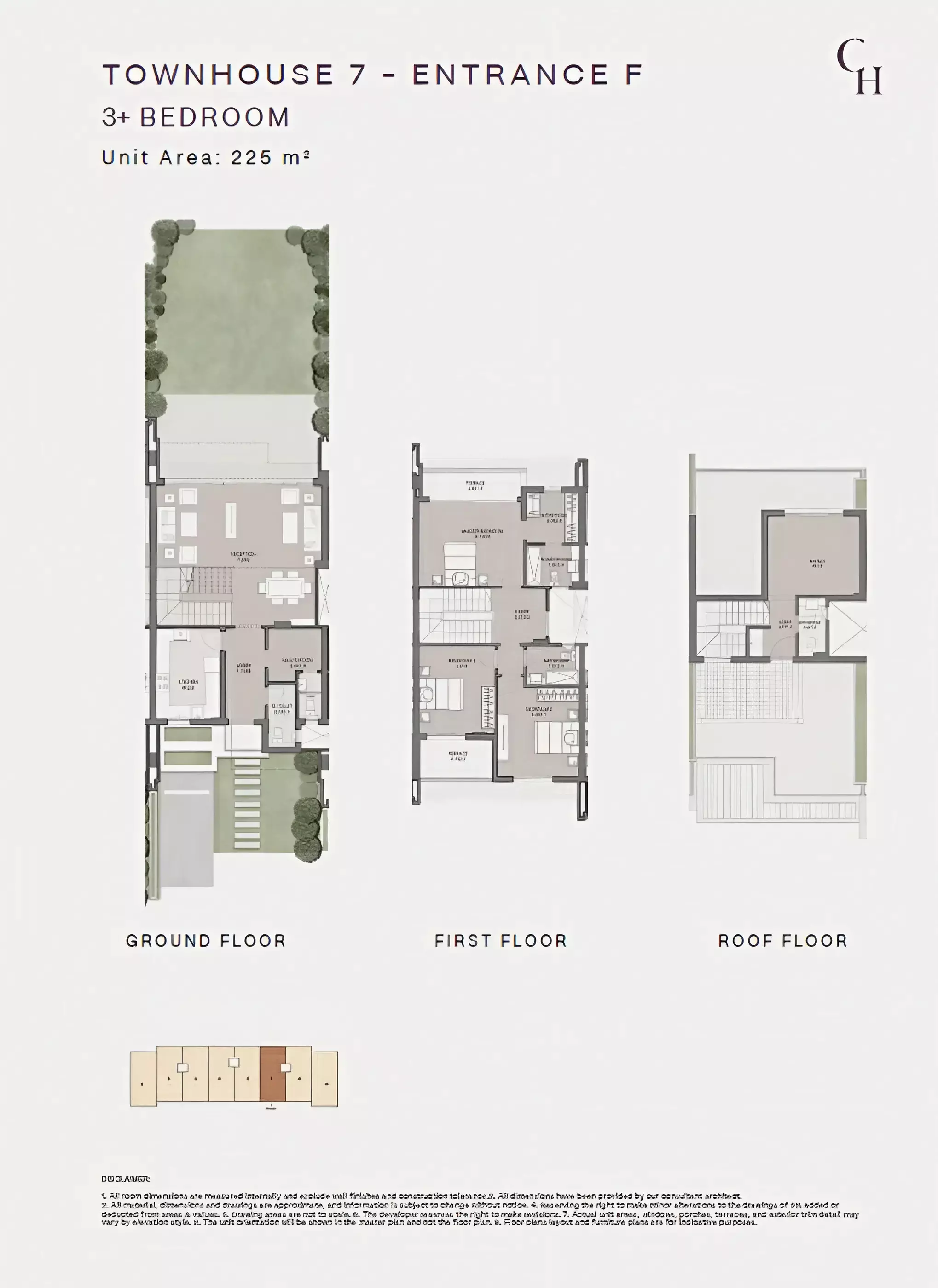 تاون هاوس · 3 غرف · 190–245 م² في Club Hills Residence 2