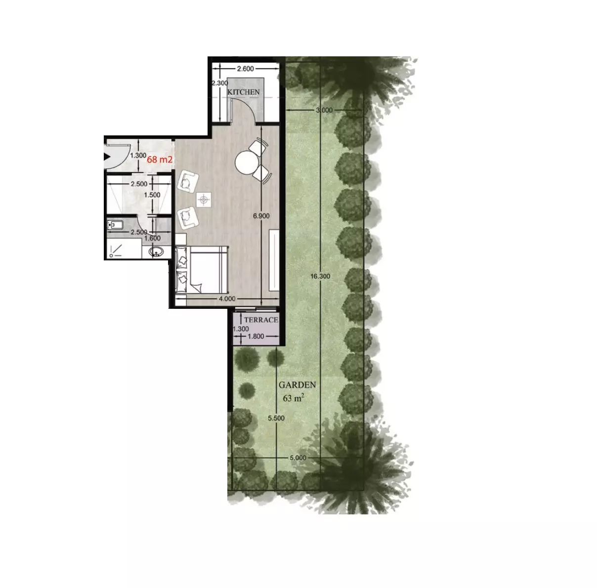 Apartment · 58–68 m² in Queen land compound New Capital by Euphoria Group 2