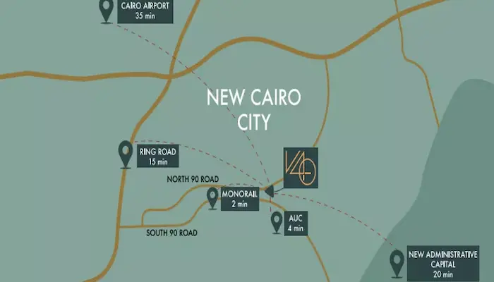مول V40 ديستركت التجمع الخامس V40 master plan
